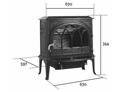 Jotul F 400 CB - nákres